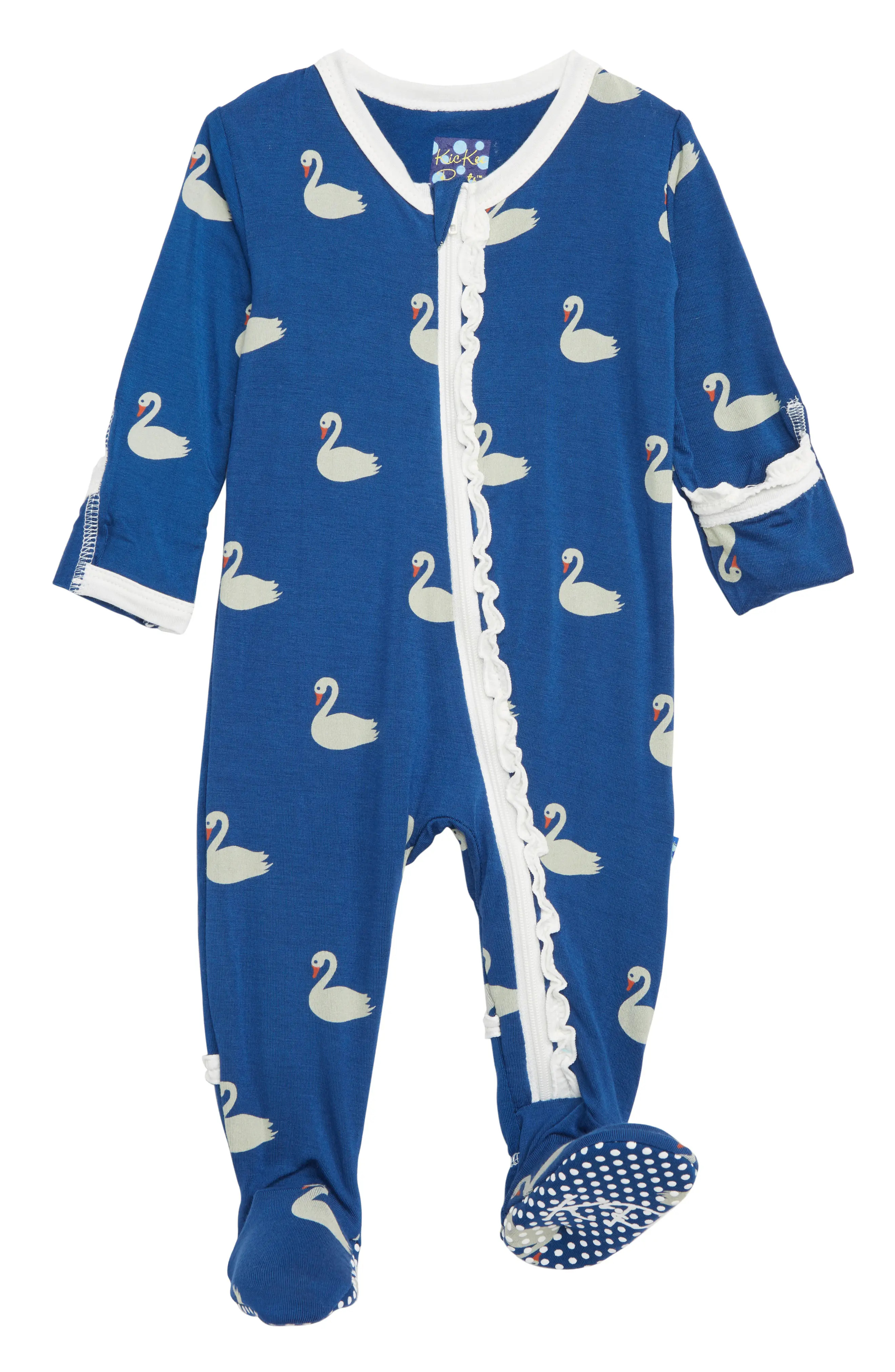 Kickee Pants Muffin Ruffle Footie (Baby Girls) | Nordstrom