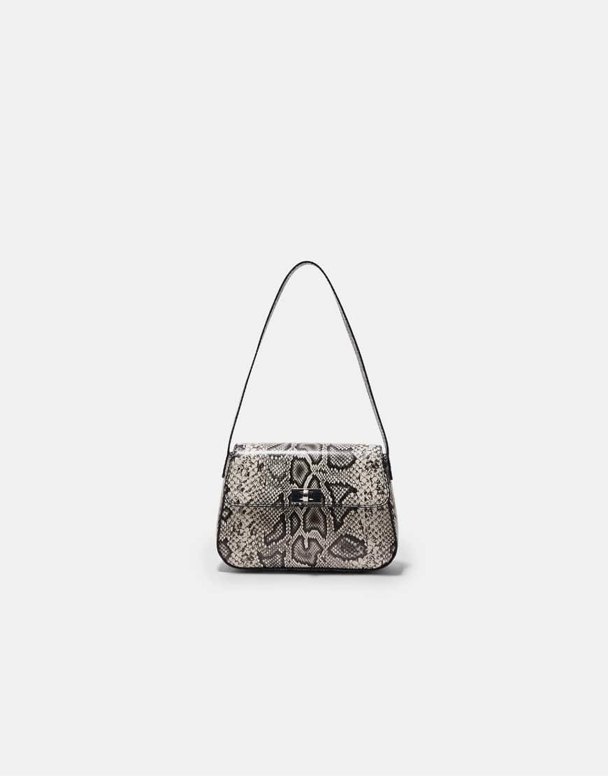 Stradivarius Shoulder bag with flap in beige-Neutral | ASOS (Global)