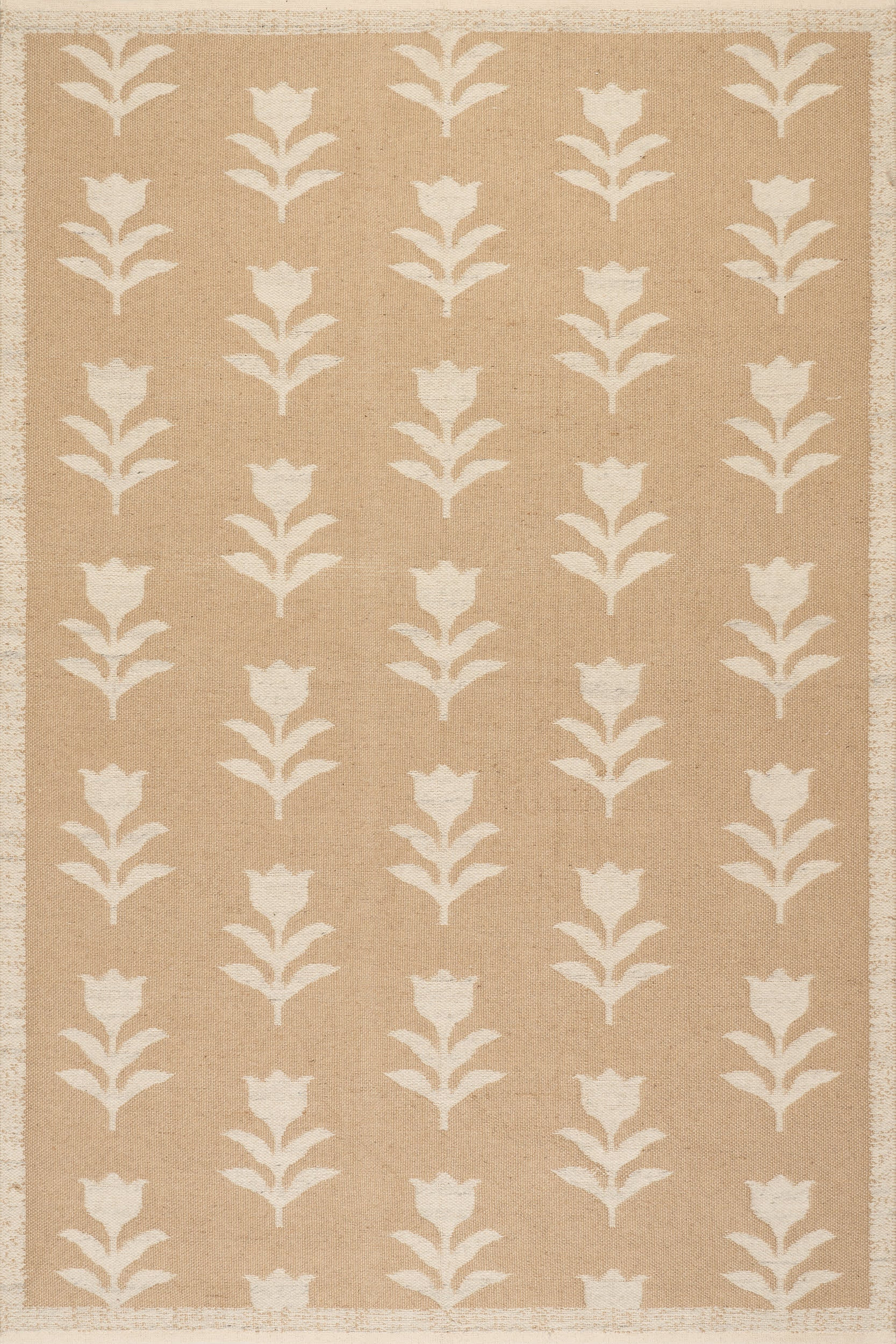 Natural Olinay Floral Farmhouse 8' 6" x 11' 6" rug | Rugs USA