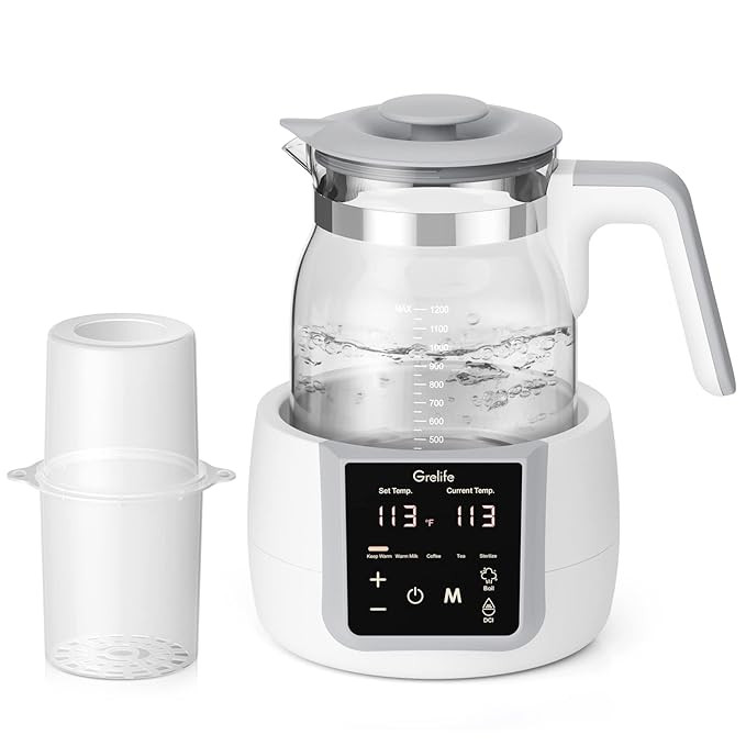 Bottle Warmer,Grelife Smart Portable Baby Bottle Warmer with 72H Keep Warm,Easy to use 6-in-1 Fas... | Amazon (US)