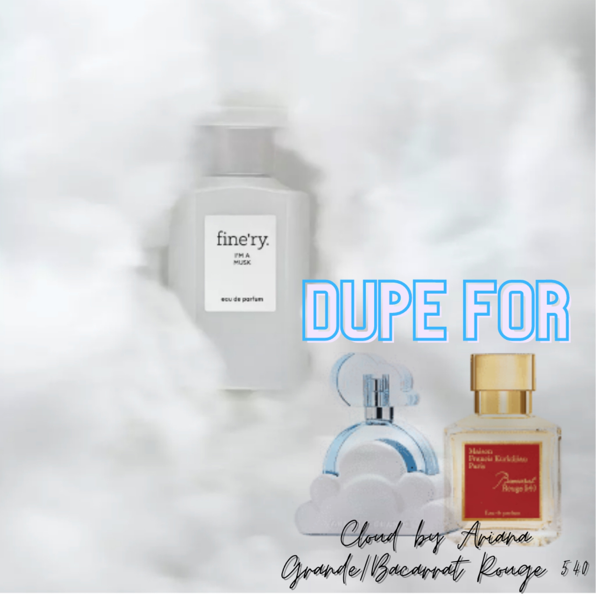 NOTES!

I’m a Musk
-Fluffy Musk, Cotton Blossom, Creamy Sandalwood
Baccarat Rouge 540
-TOP: Bitter almond, saffron, HEART: Jasmine, cedar, BASE: Musk, woody notes, ambergris.
Cloud by Ariana Grande
-Top notes are Lavender, Bergamot and Pear; middle notes are Whipped cream, Coconut, Praline and Vanilla orchid; base notes are Cashmeran, Ambroxan, Musk and Woodsy Notes.

#target #targetfinds #targetfinery #finery #imamusk #cloudbyarianagrande #bacarratrouge540

#LTKunder50 #LTKbeauty #LTKunder100