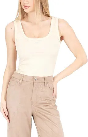 GUESS Womens Eco Sleeveless Triangle Bling Rib Tank | Amazon (US)