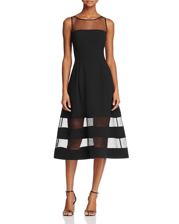 Illusion Fit-and-Flare Dress | Bloomingdale's (US)