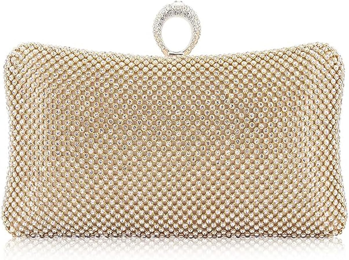 Women's Rhinestone Evening Clutch Bag with Crystal Clasp, Wedding Handbag Formal Party Purse, Gif... | Amazon (CA)