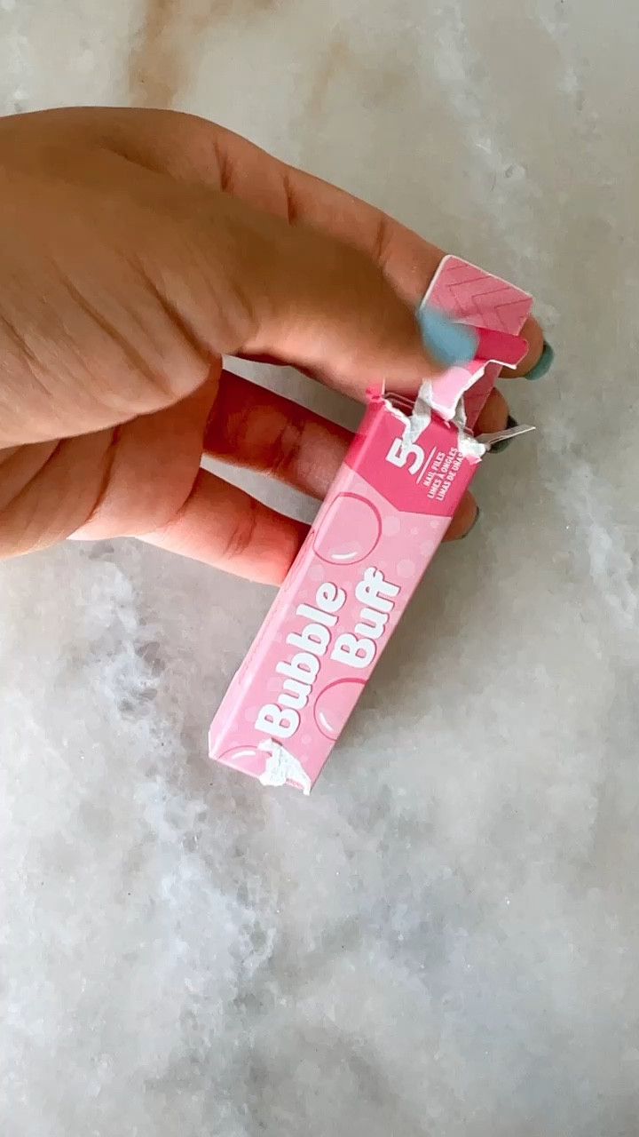 Nail filer in the shape of gum #pinkfinds #pursefinds
