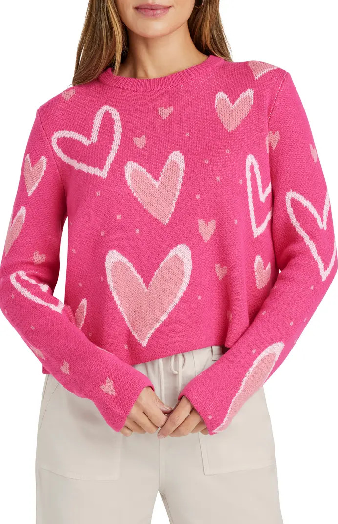 Stevie Hearts Cotton Blend Sweater | Nordstrom