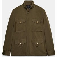 Zara - Shoulder Pad Pocket Jacket - Khaki - M - Woman | Zara US