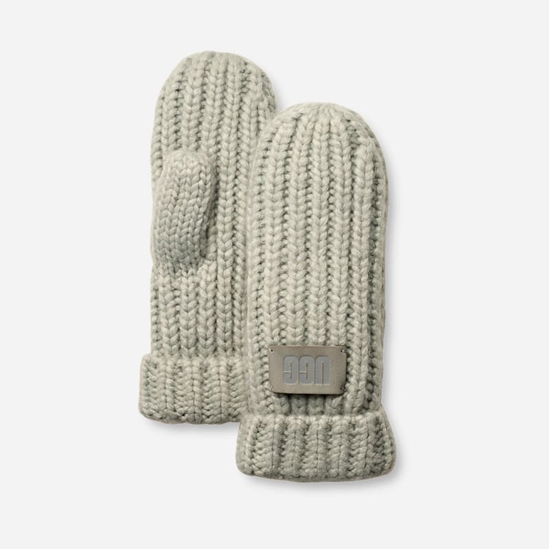 UGG® Kids' Chunky Mitten Knit in Grey Mist | UGG (US)