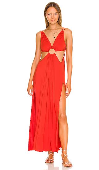 Zoe Maxi Dress in Caliente | Revolve Clothing (Global)