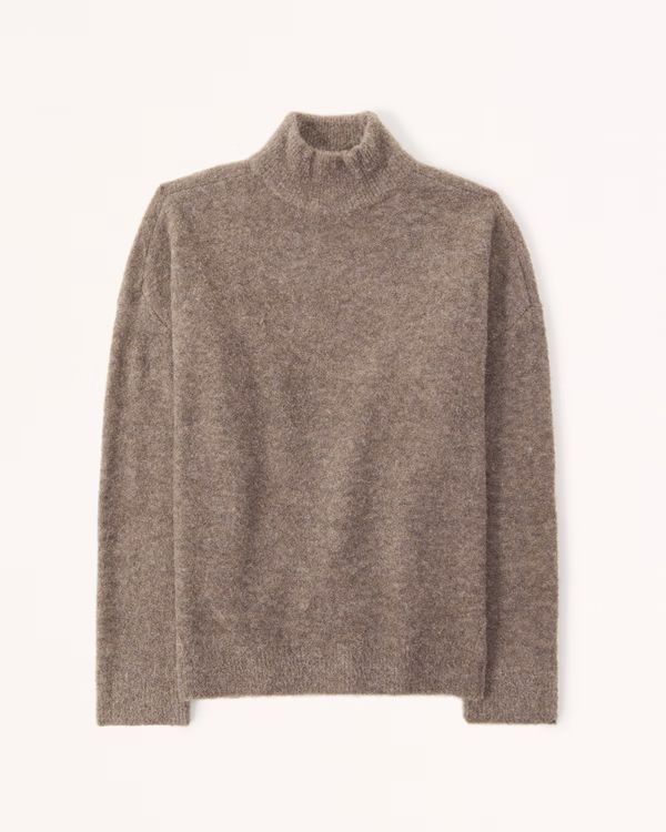 Women's Oversized Boucle Turtleneck | Women's New Arrivals | Abercrombie.com | Abercrombie & Fitch (US)