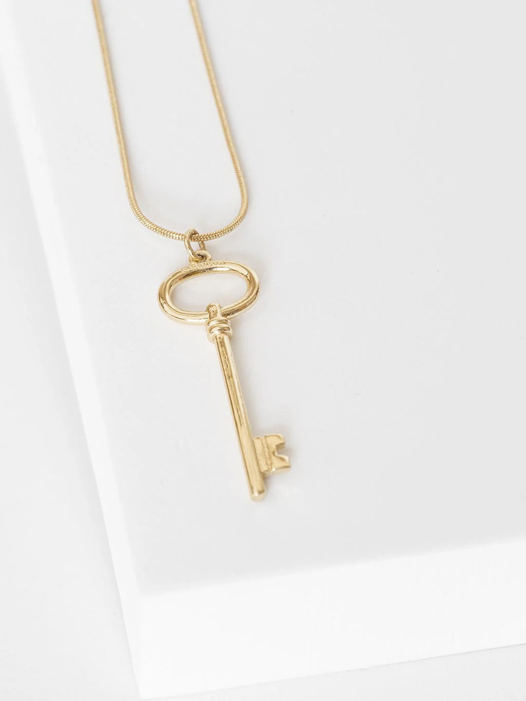 Large Skeleton Key Snake Chain Necklace | The Giving keys