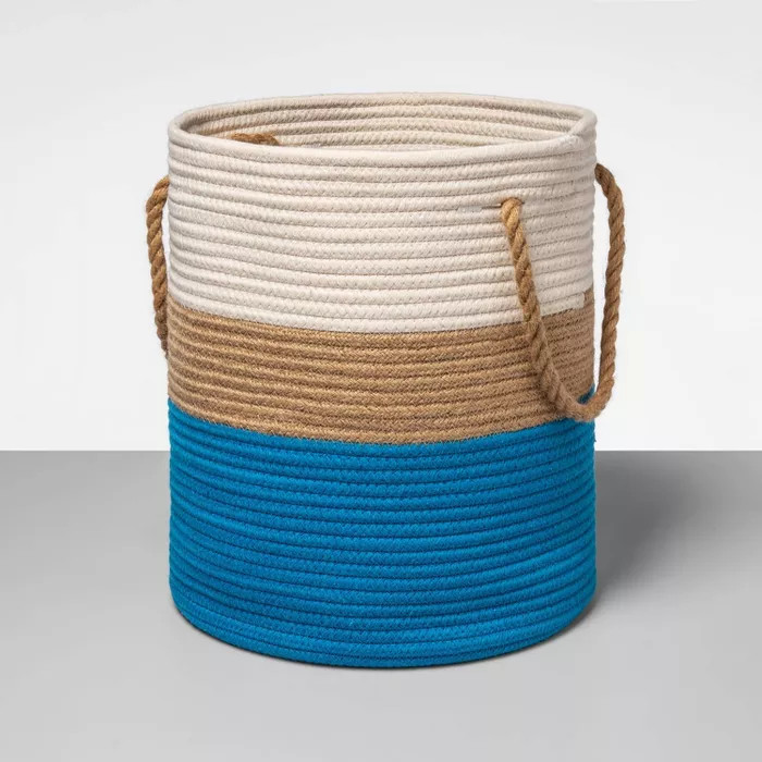 Coiled Rope Basket White/Blue - Opalhouse™ | Target