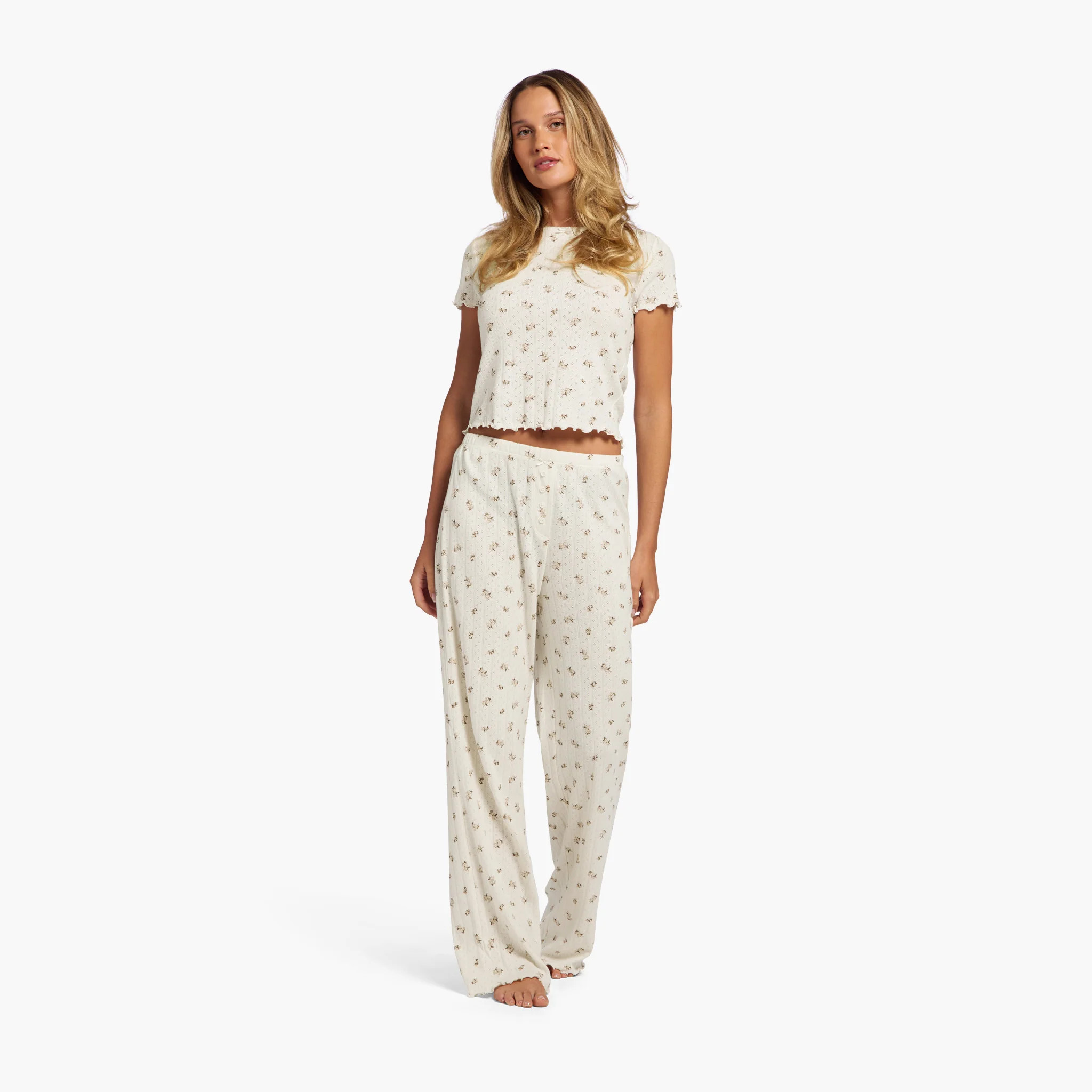 Pointelle Pajama Pant Set | Nuuds US