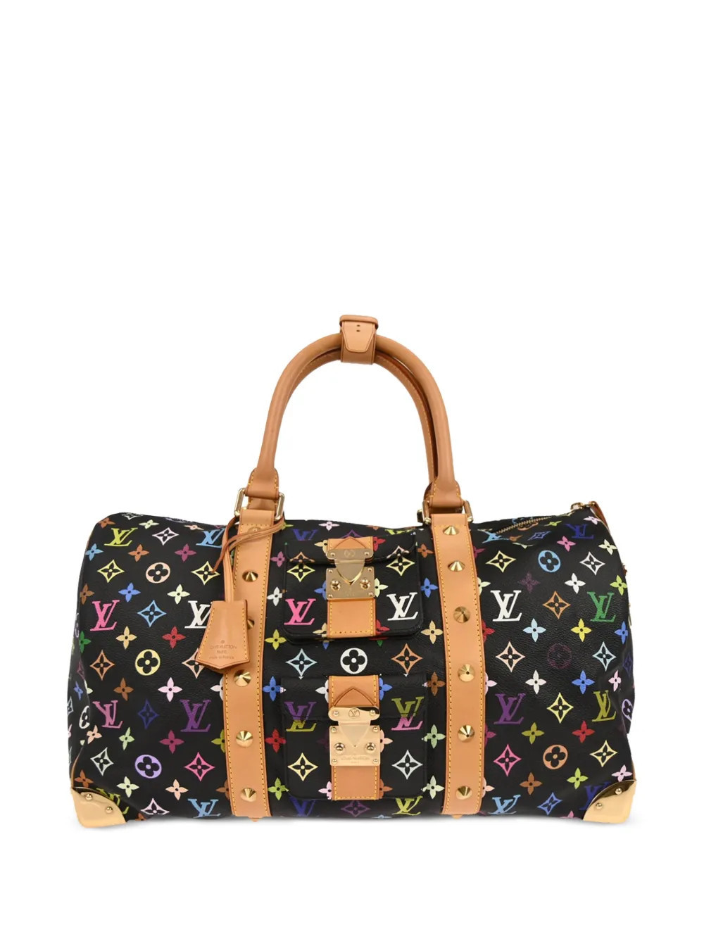 Louis Vuitton Pre-Owned x Takashi Murakami 2003 45 Monogram Multicolor Speedy handbag - Black | Farfetch Global