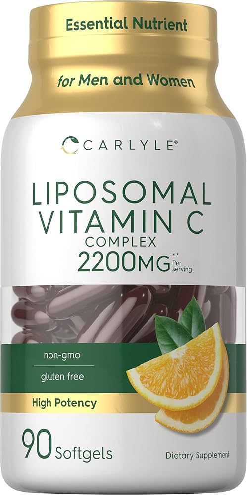 Carlyle Liposomal Vitamin C | 2200mg | 90 Softgels | High Potency Formula | Non-GMO, Gluten Free ... | Amazon (US)