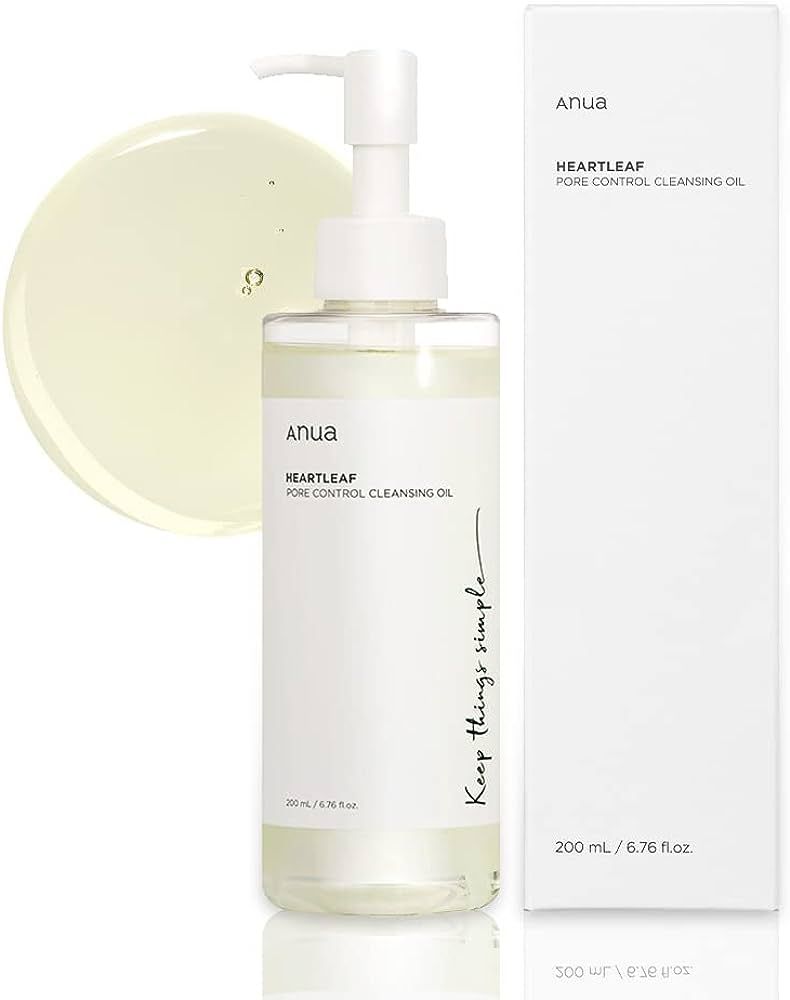 Anua Heartleaf Pore Control Cleansing Oil Korean Facial Cleanser, Daily Makeup Blackheads Removal... | Amazon (US)