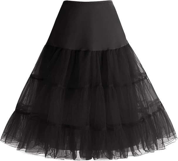 Bbonlinedress Women's 50s Petticoat Skirt Vintage Tutu Crinoline Underskirt 25" | Amazon (US)
