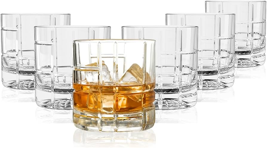LEMONSODA Premium Double Rock Old Fashioned Whiskey Glass Tumbler - Set of 6-12oz - Perfect for C... | Amazon (US)