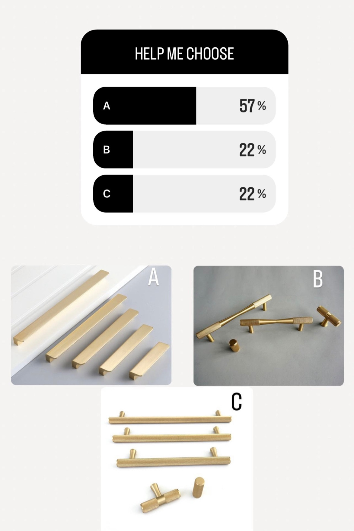 Kitchen hardware options. Gold drawer pulls and knobs. 

#LTKFind #LTKhome