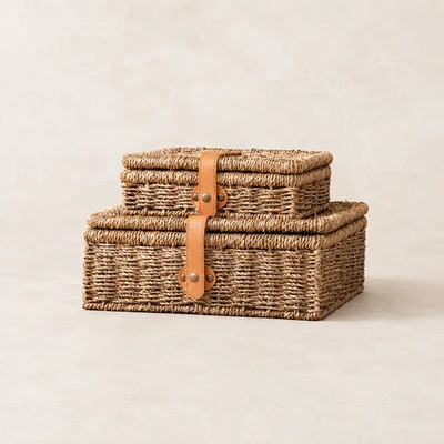 Simple Treasures Woven Boxes Set | luxe bCO