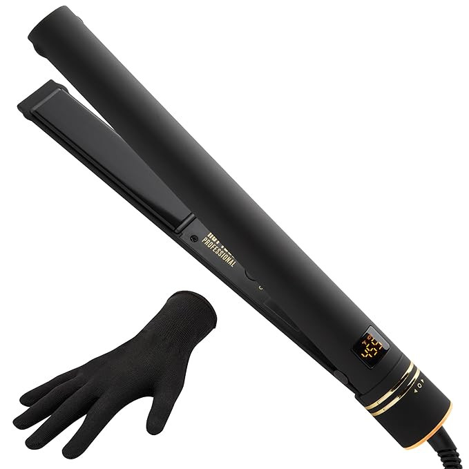 Hot Tools Pro Artist Black Gold Evolve Ionic Salon Hair Flat Iron | Long-Lasting Finish for Strai... | Amazon (US)