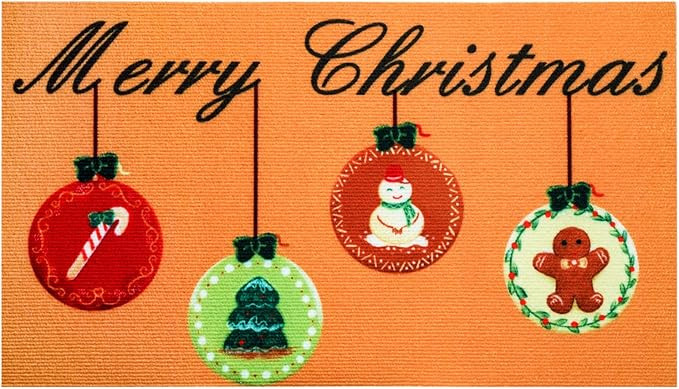 Christmas Doormat, Merry Christmas Doormat Printed Christmas Tree Pattern and Christmas Related P... | Amazon (US)