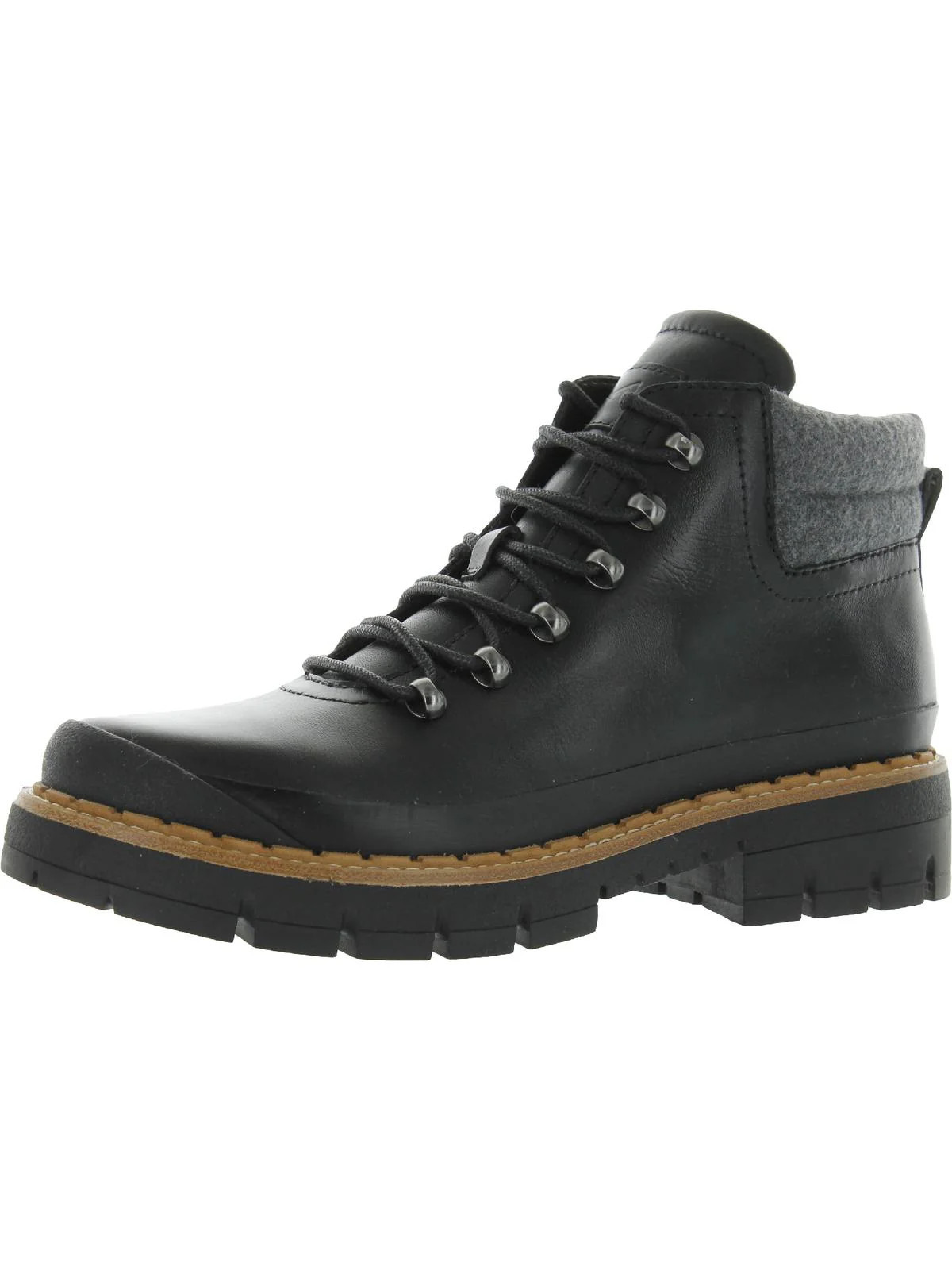 Cairy Womens Leather Lugged Sole Combat & Lace-up Boots | Shop Simon