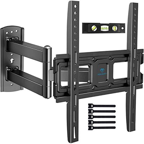 PERLESMITH TV Wall Mount Bracket Full Motion Single Articulating Arm for Most 32-55 inch LED LCD OLE | Amazon (US)