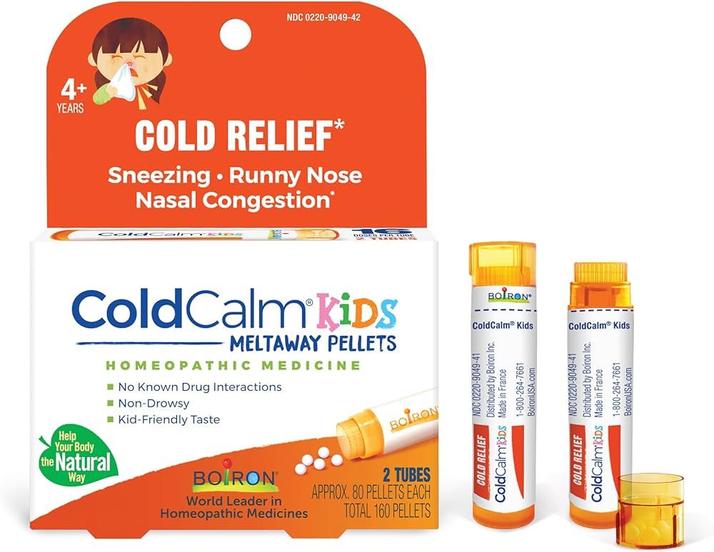 Boiron ColdCalm Kids Pellets for Relief of Common Cold Symptoms Such as Sneezing, Runny Nose, Sor... | Amazon (US)