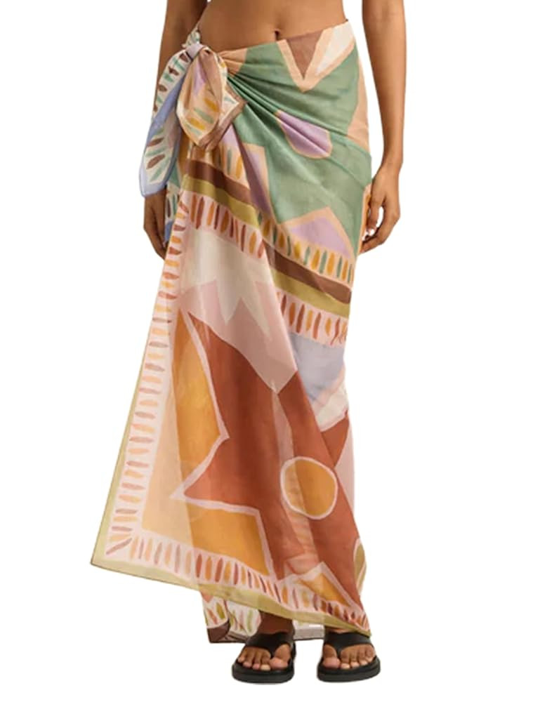 Fiona Jolin Women's Sarong Pareo Cotton Beach Coverups Lightweight Wrap Skirt Boho Printed Bikini... | Amazon (US)