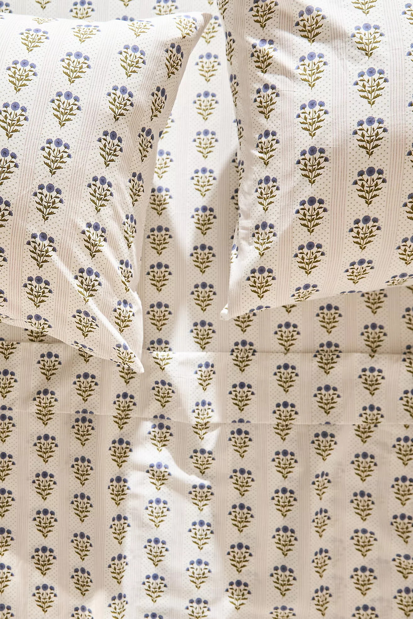 Organic Cotton Percale Printed Sheet Set | Anthropologie (US)