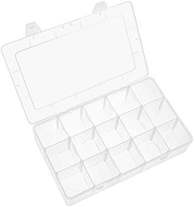 WingsShop 15 Large Grid Organizer Box Clear Plastic Adjustable Compartments Storage Container wit... | Amazon (US)