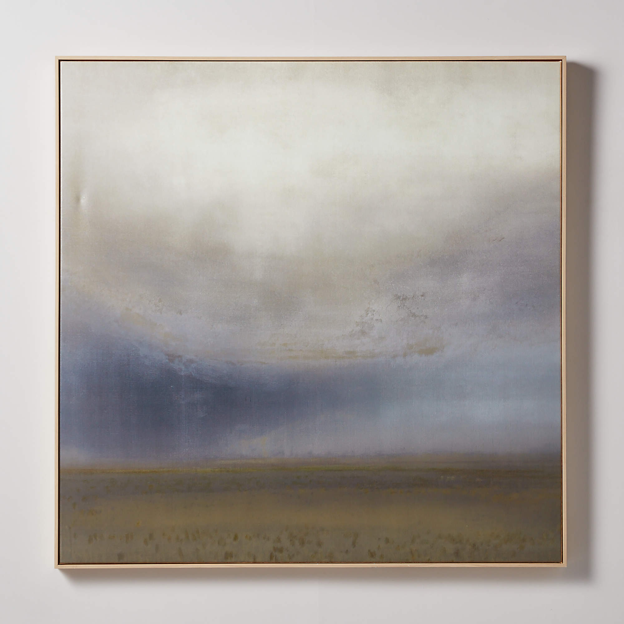 'So Much Open' Modern Abstract Oil Painting Reproduction in Frame by Mark Russell Jones 49''x49''... | CB2