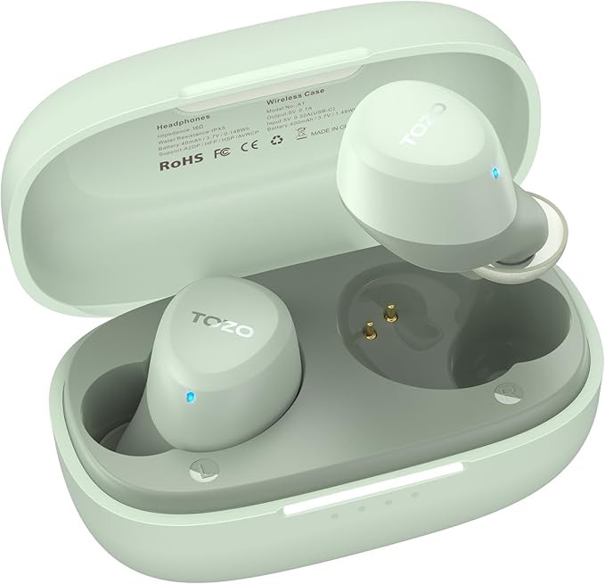 TOZO A1 Wireless Earbuds Bluetooth 5.3 Light Weight in Ear IPX5 Waterproof Headphones 2 Mic for A... | Amazon (US)