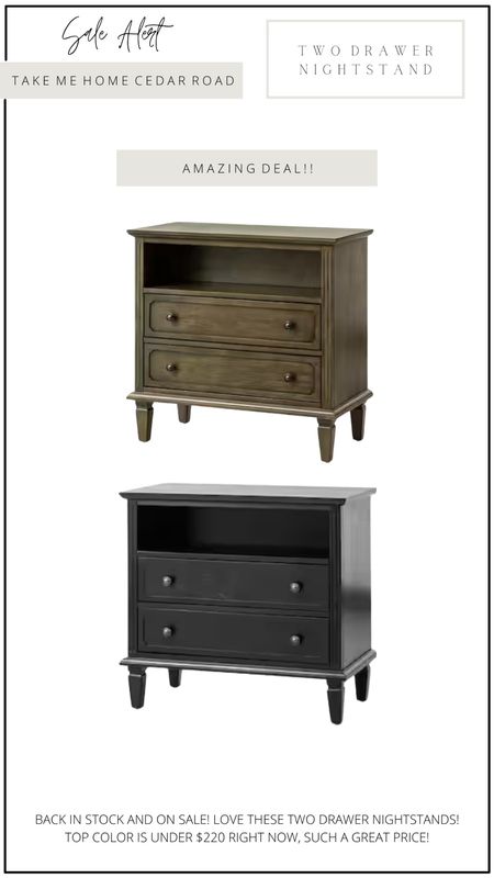DEAL ALERT! Absolutely love these nightstands. Amazing prices! Such a pretty design.

Nightstand, bedroom, bedroom furniture, two drawer nightstand

#LTKsalealert #LTKhome