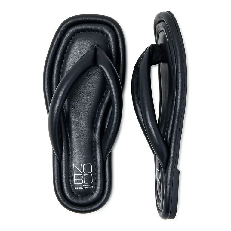 No Boundaries Women's Puffy Thong Flip Flop Sandals | Walmart (US)