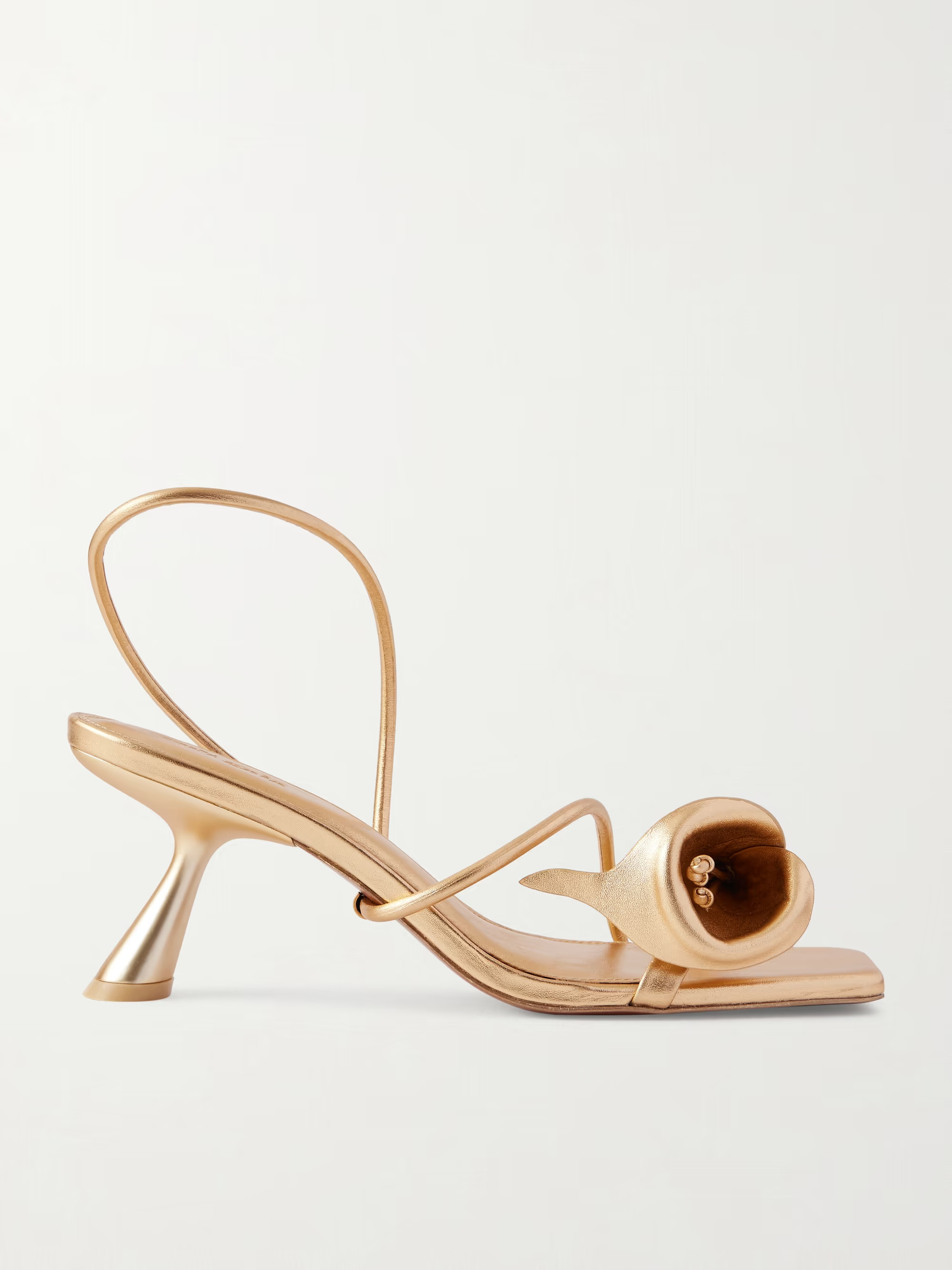 Ria embellished metallic leather slingback sandals | NET-A-PORTER APAC