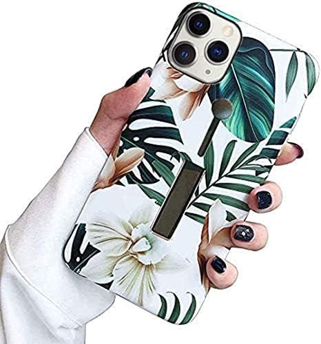 YTanazing Compatible with iPhone 12 Pro Max with Finger Grip,3D Print Green Leaves with Flowers P... | Amazon (US)