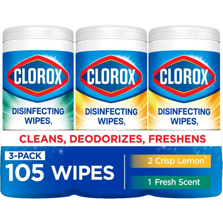 Clorox Disinfecting Cleaning Wipes Variety Pack, Bleach Free, Fresh Scent and Crisp Lemon, 35 Cou... | Walmart (US)