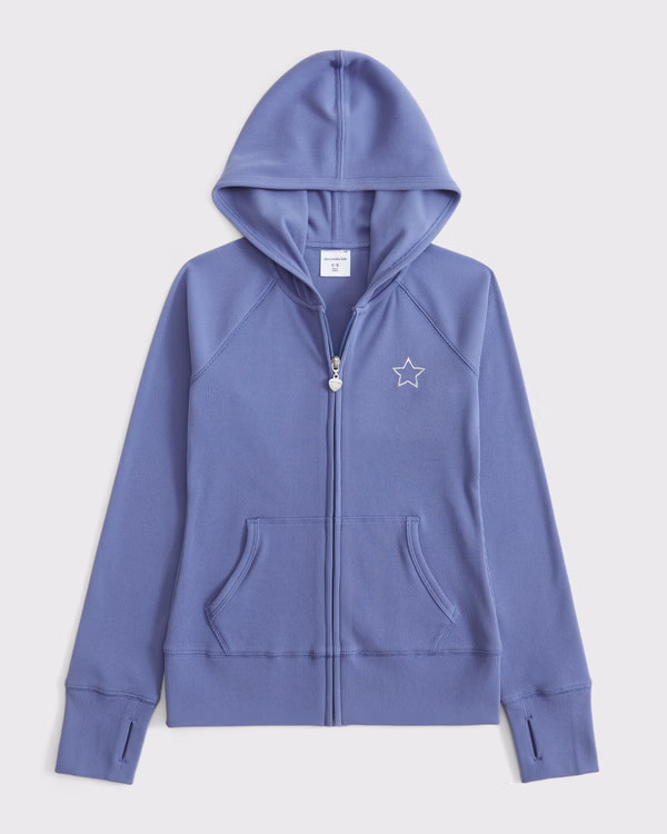girls slim full-zip hoodie | girls new arrivals | Abercrombie.com | Abercrombie & Fitch (US)
