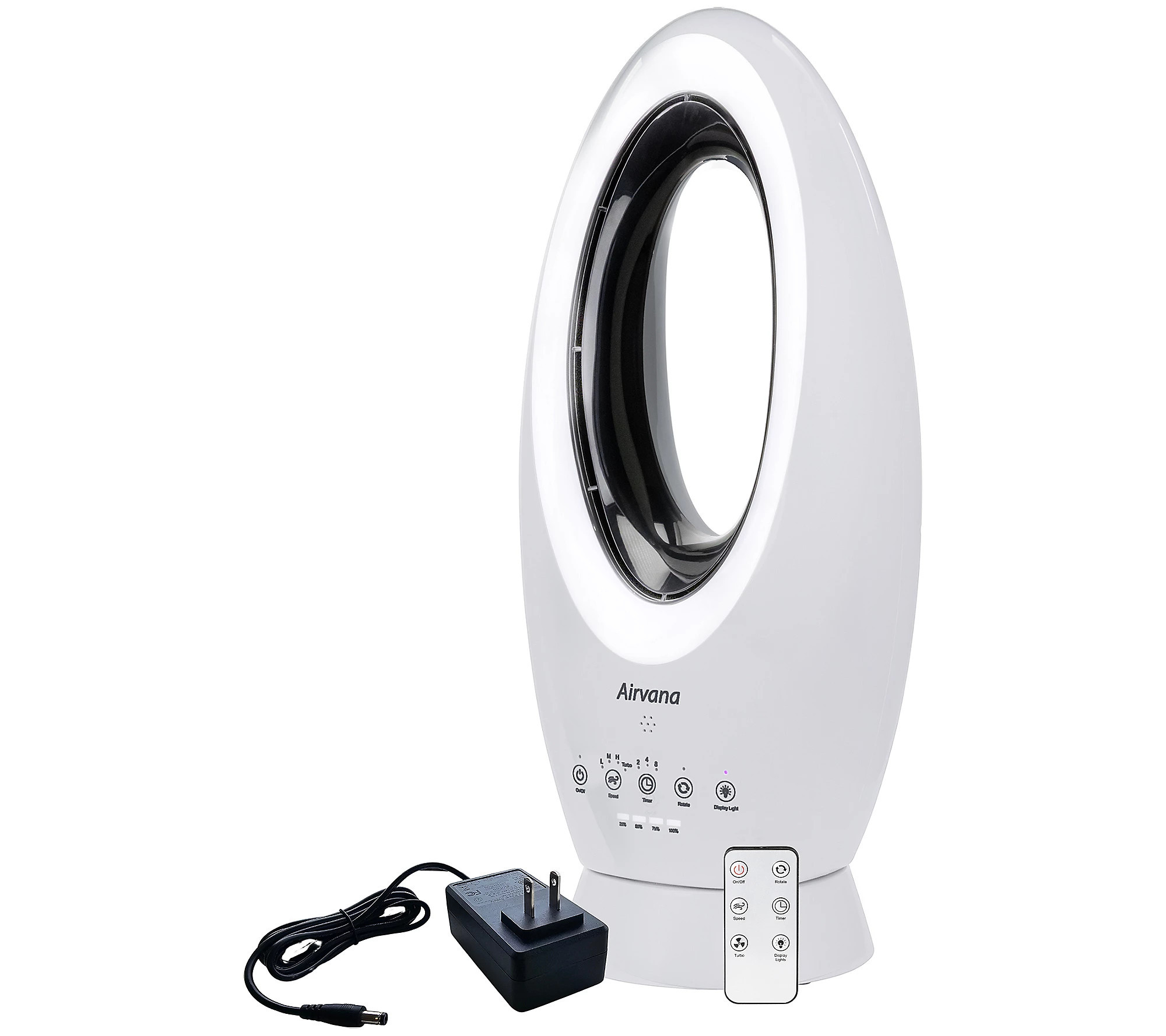 Airvana Cordless Indoor/Outdoor 4-Speed Bladeless Fan | QVC