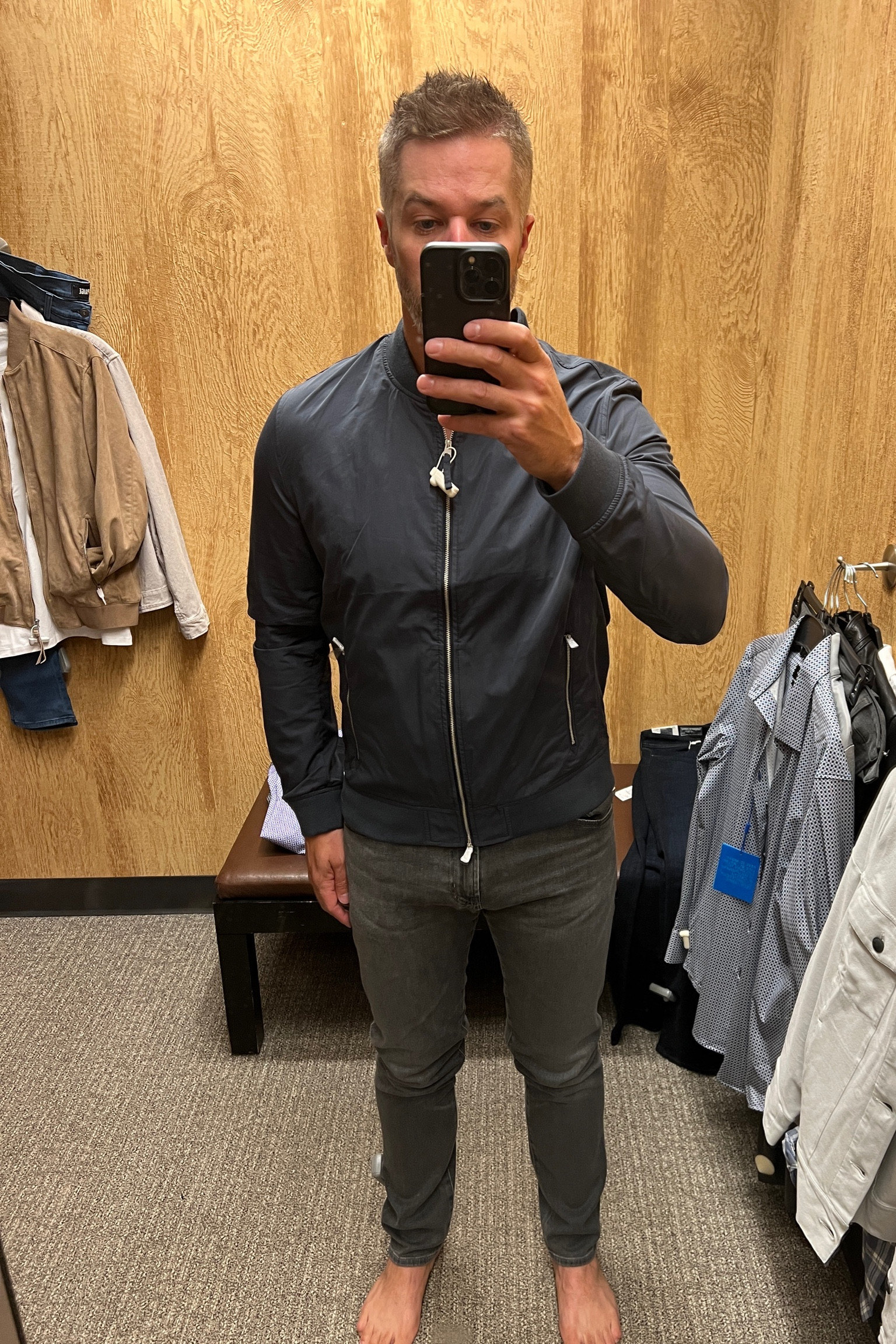 Easy look. The AG Jeans paired well with multiple outfits. All Saints bombers are always essential  

#LTKxNSale #LTKsalealert #LTKmens