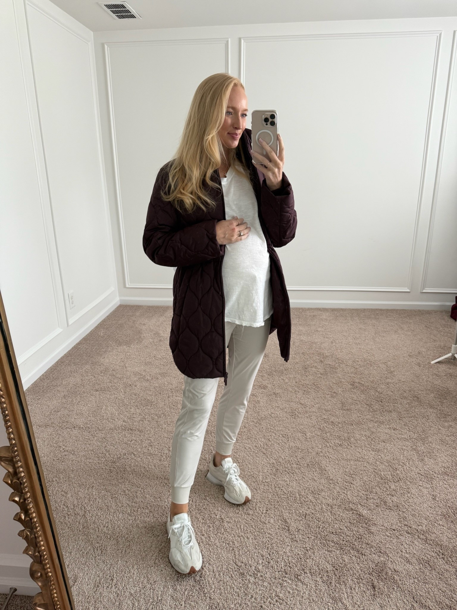 Cute, bump friendly athleisure in the Nordstrom anniversary sale! I’ve paired these Zella leggings with a light weight jacket and new balance sneakers. Nsale finds // athleisure // athleticwear // activewear // loungewear // comfortable outfits 

#LTKSeasonal #LTKActive #LTKBump