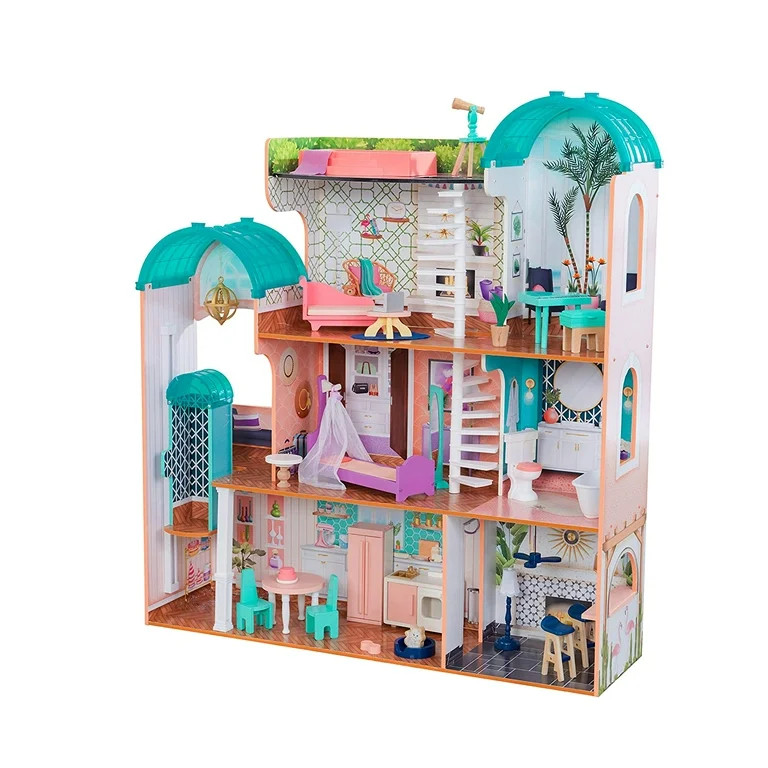 KidKraft 65986 Camila Mansion Wooden Dollhouse | Walmart (US)