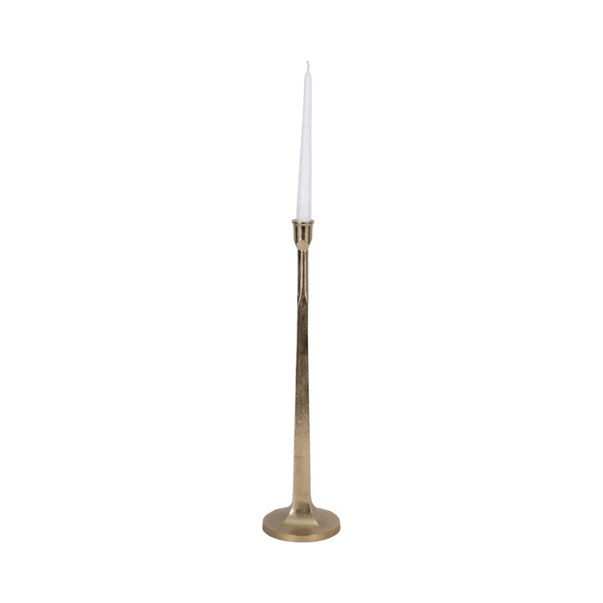 Squared Off Taper Candle Holder Contemporary Glam Metal Metallic Gold Candle Holder | Wayfair North America