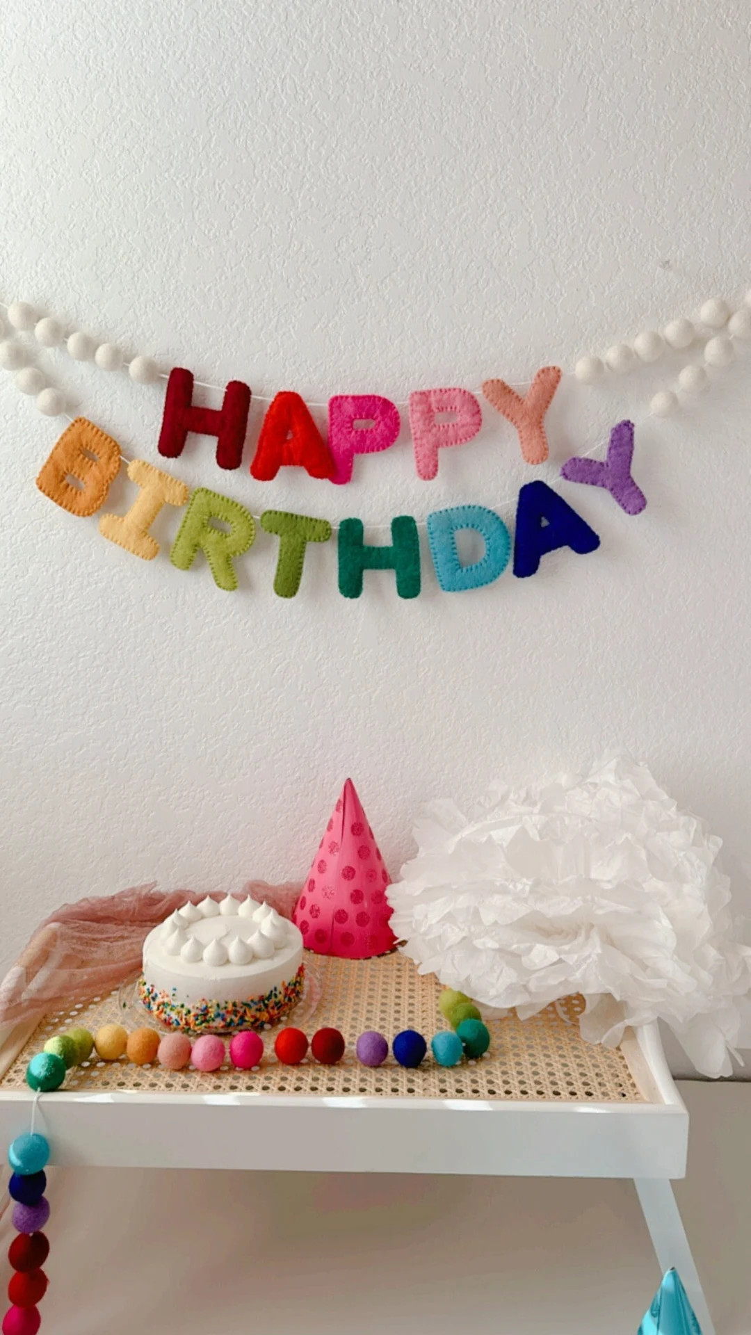 Happy Birthday Banner; Birthday Garland, Birthday Decor, Felt Alphabets, Felt Banner, Neutral Bir... | Etsy (US)