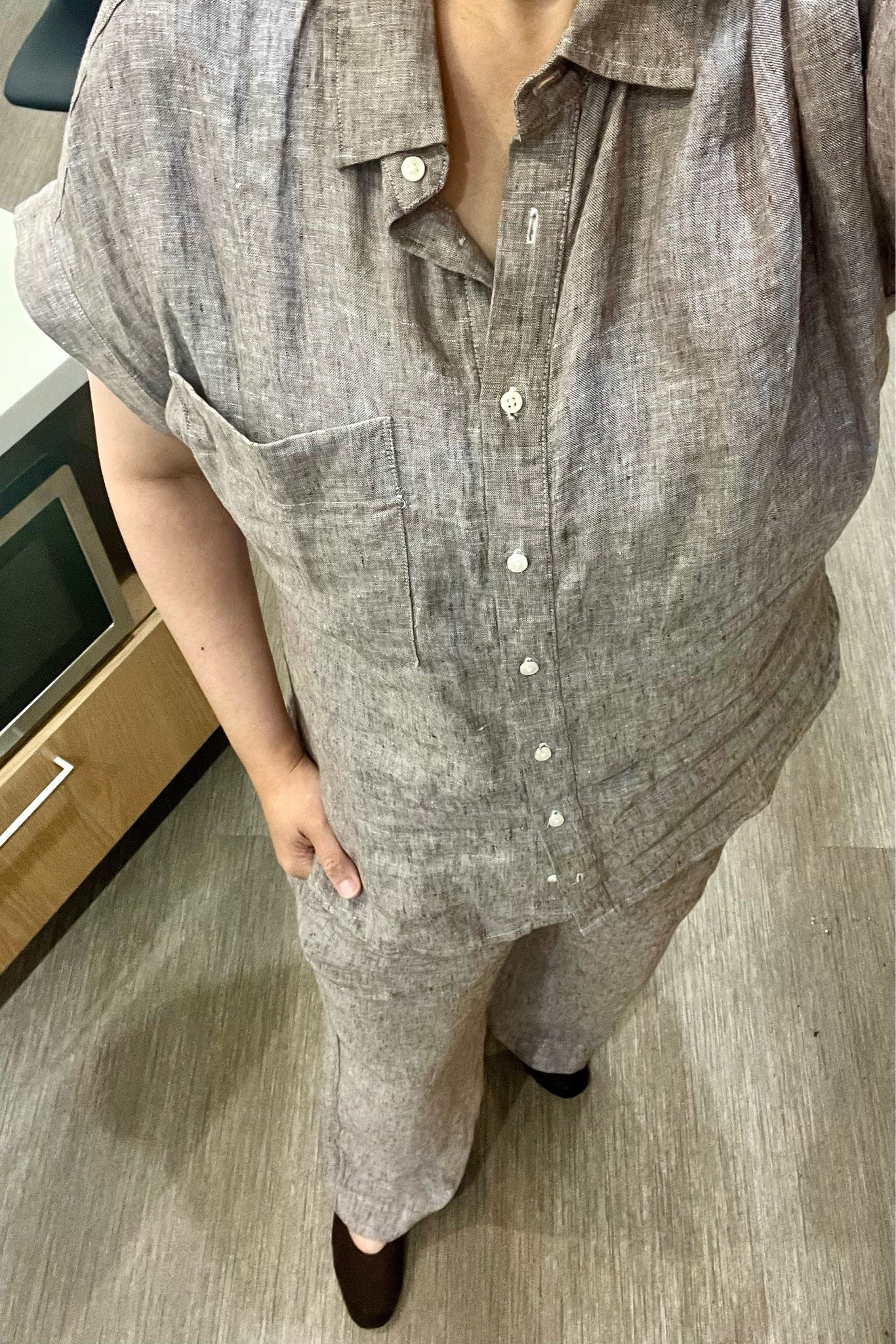 Finally wearing this linen set from Quince to work. Both pieces are a large and fit me well. Quince can run slightly small just if you like things oversized, go up one size.

Love the color! These will be a great transition into fall.

#LTKootd #LTKMidsize #LTKWorkwear