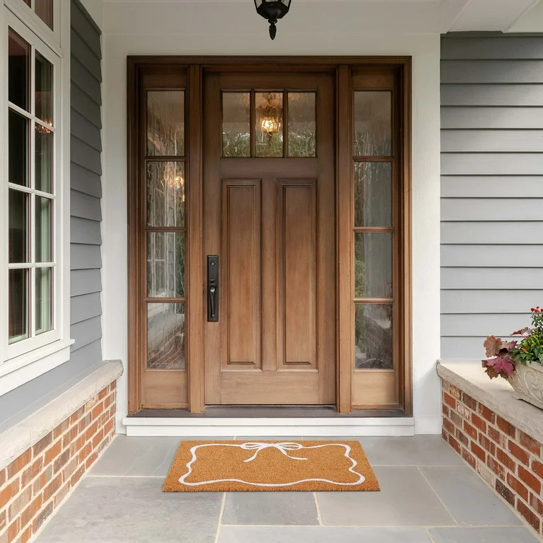 My Texas House White Bow Outdoor Coir Doormat, 18" x 30" | Walmart (US)