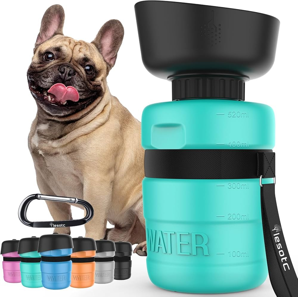 lesotc Dog Water Bottle, Portable Dog Water Dispenser, Dog Travel Water Bottle for Dogs, Squeeze ... | Amazon (US)