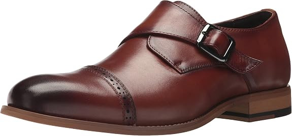 STACY ADAMS Men's Desmond Cap Toe Monk Strap Loafer | Amazon (US)